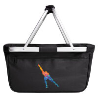 Einkaufskorb faltbar Eisschnelllauf bunte Silhouette 20...