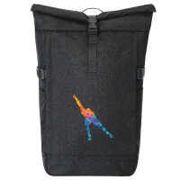 Kurierrucksack Eisschnelllauf bunte Silhouette 30-44...