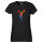 Damen T-Shirt Cheerleading bunte Silhouette