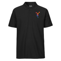 Herren Polo Shirt Cheerleading bunte Silhouette
