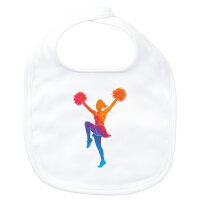Baby Lätzchen Cheerleading bunte Silhouette...