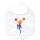Baby Lätzchen Cheerleading bunte Silhouette