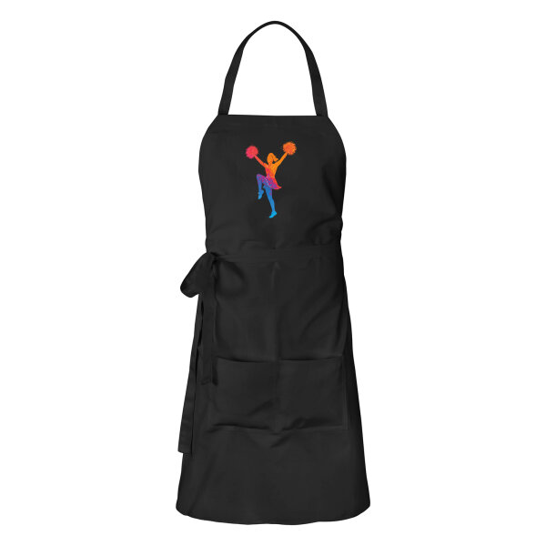 Schürze Cheerleading bunte Silhouette mit Taschen