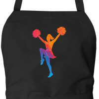 Schürze Cheerleading bunte Silhouette mit Taschen
