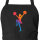 Schürze Cheerleading bunte Silhouette mit Taschen