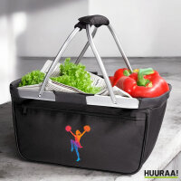 Einkaufskorb faltbar Cheerleading bunte Silhouette 20...