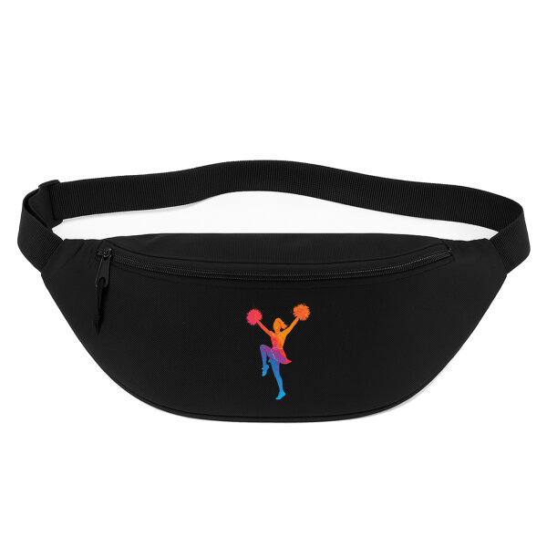Bauchtasche Cheerleading bunte Silhouette 2,5 Liter Black
