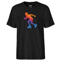 Herren T-Shirt Inline Skating bunte Silhouette