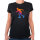 Damen T-Shirt Inline Skating bunte Silhouette