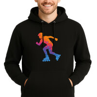 Unisex Hoodie Inline Skating bunte Silhouette