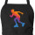 Schürze Inline Skating bunte Silhouette mit Taschen