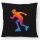 Kissen Inline Skating bunte Silhouette 40x40cm