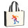 Jutetasche Inline Skating bunte Silhouette 21 Liter Black