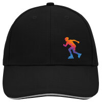Kappe Inline Skating bunte Silhouette