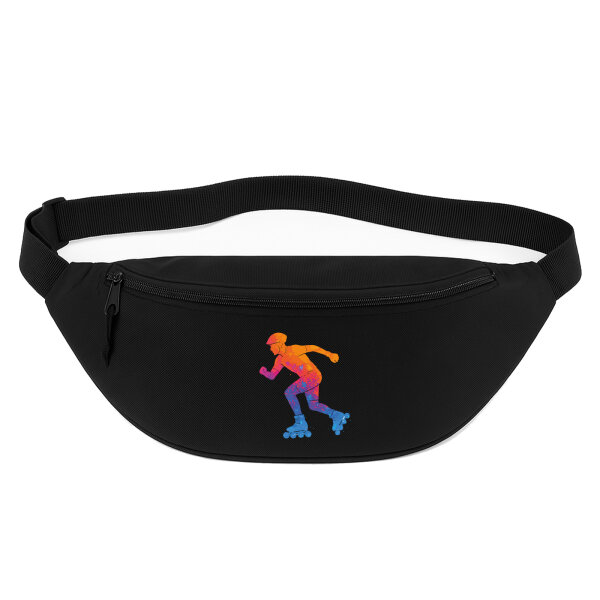 Bauchtasche Inline Skating bunte Silhouette 2,5 Liter Black