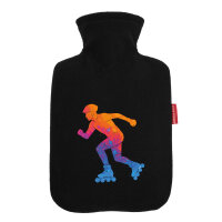 Wärmflasche Inline Skating bunte Silhouette