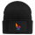 Beanie mit Patch Windsurfen bunte Silhouette Black