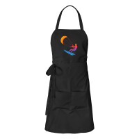 Schürze Kitesurfen bunte Silhouette mit Taschen