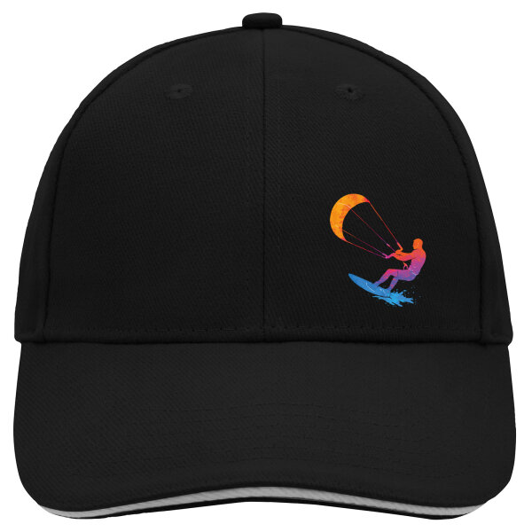 Kappe Kitesurfen bunte Silhouette