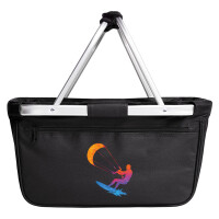 Einkaufskorb faltbar Kitesurfen bunte Silhouette 20 Liter...