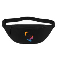 Bauchtasche Kitesurfen bunte Silhouette 2,5 Liter Black
