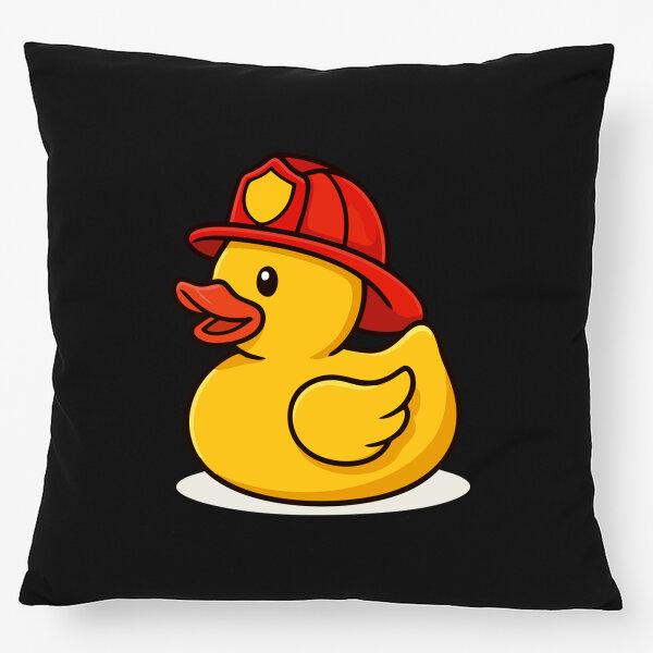 Kissen Quietscheente Feuerwehr Comic Gummiente 40x40cm