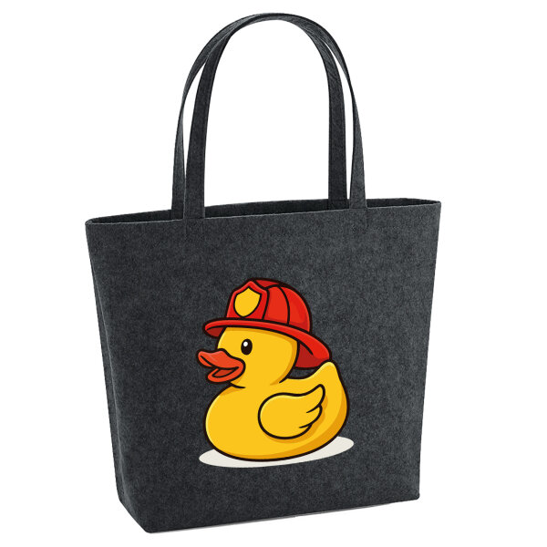 Filz Shopper Quietscheente Feuerwehr Comic Gummiente 22 Liter