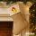 Weihnachtsstrumpf Quietscheente Feuerwehr Comic Gummiente Beige Jute
