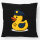 Kissen Quietscheente Polizei Comic Gummiente 40x40cm