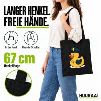 Jutebeutel Quietscheente Polizei Comic Gummiente 10 Liter