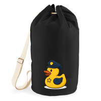 Seesack Quietscheente Polizei Comic Gummiente 20 Liter Black