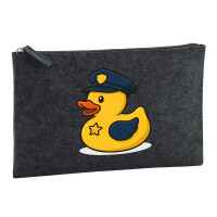 Kulturbeutel Quietscheente Polizei Comic Gummiente 1...