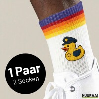 Unisex Socken Quietscheente Polizei Comic Gummiente...