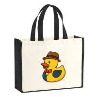 Jutetasche Quietscheente Verkauf Comic Gummiente 21 Liter...