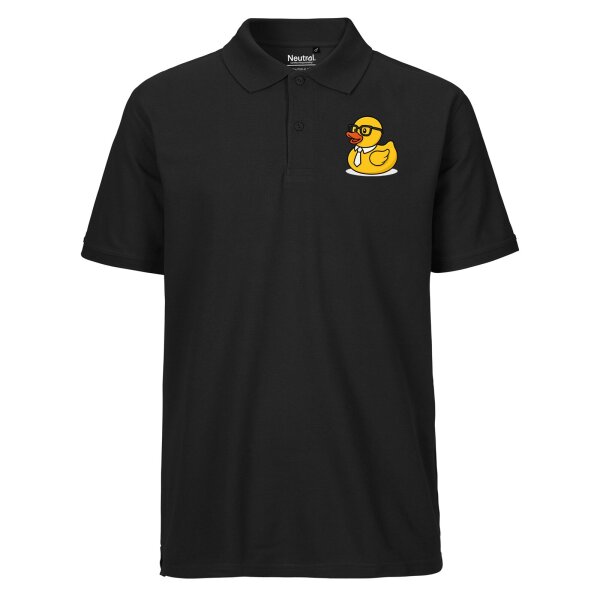 Herren Polo Shirt Quietscheente Büro Comic Gummiente