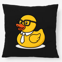 Kissen Quietscheente Büro Comic Gummiente 40x40cm
