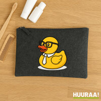 Kulturbeutel Quietscheente Büro Comic Gummiente 1...