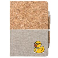 Notizbuch A5 Quietscheente Büro Comic Gummiente 80...