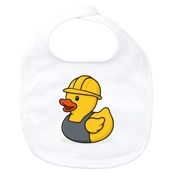 Baby Lätzchen Quietscheente Industrie Comic Gummiente Klettverschluss