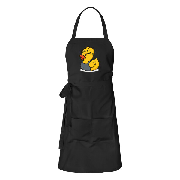 Schürze Quietscheente Industrie Comic Gummiente mit Taschen
