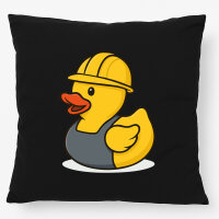 Kissen Quietscheente Industrie Comic Gummiente 40x40cm