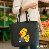 Filz Shopper Quietscheente Industrie Comic Gummiente 22...