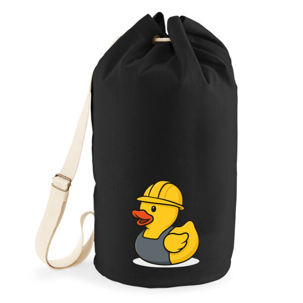 Seesack Quietscheente Industrie Comic Gummiente 20 Liter Black