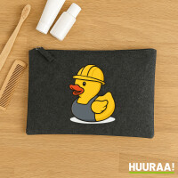 Kulturbeutel Quietscheente Industrie Comic Gummiente 1...