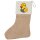 Weihnachtsstrumpf Quietscheente Industrie Comic Gummiente Beige Jute