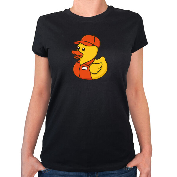 Damen T-Shirt Quietscheente Einzelhandel Comic Gummiente
