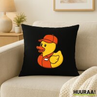 Kissen Quietscheente Einzelhandel Comic Gummiente 40x40cm