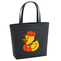 Filz Shopper Quietscheente Einzelhandel Comic Gummiente...