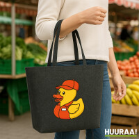Filz Shopper Quietscheente Einzelhandel Comic Gummiente...