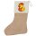 Weihnachtsstrumpf Quietscheente Einzelhandel Comic Gummiente Beige Jute